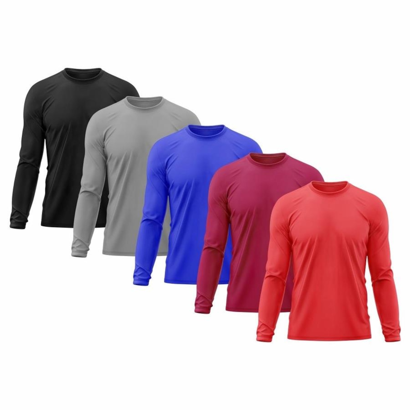 Kit 5x Camisas Térmicas Adriben Proteção Solar Uv 50 - Masculina - Foto 1