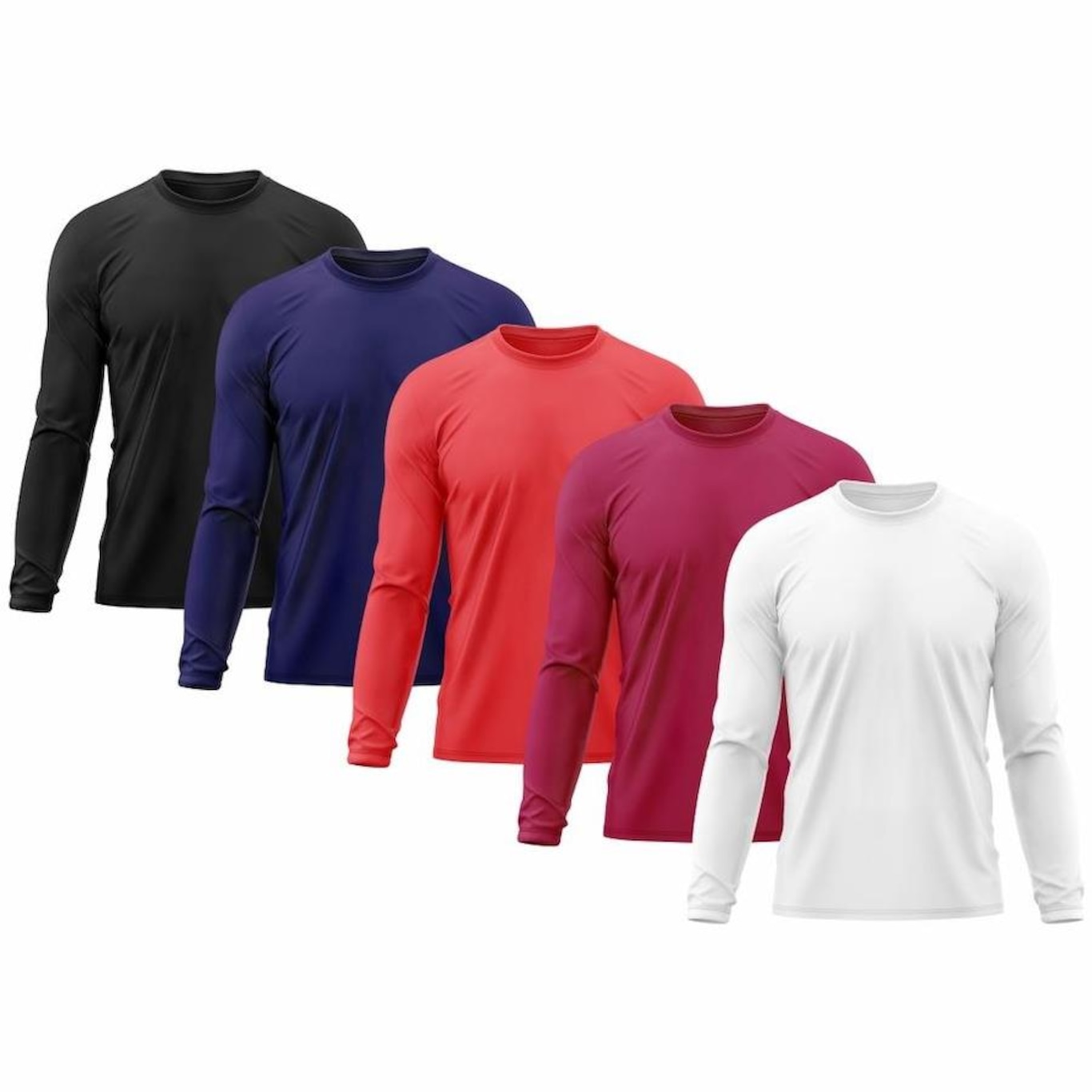 Kit 5x Camisas Térmicas Adriben Proteção Solar Uv 50 - Masculina - Foto 1