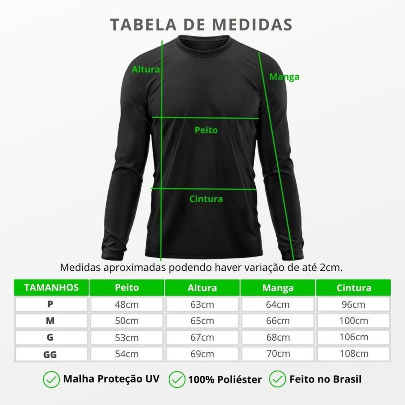 Kit 5x Camisas Térmicas Adriben Proteção Solar Uv 50 - Masculina - Foto 6