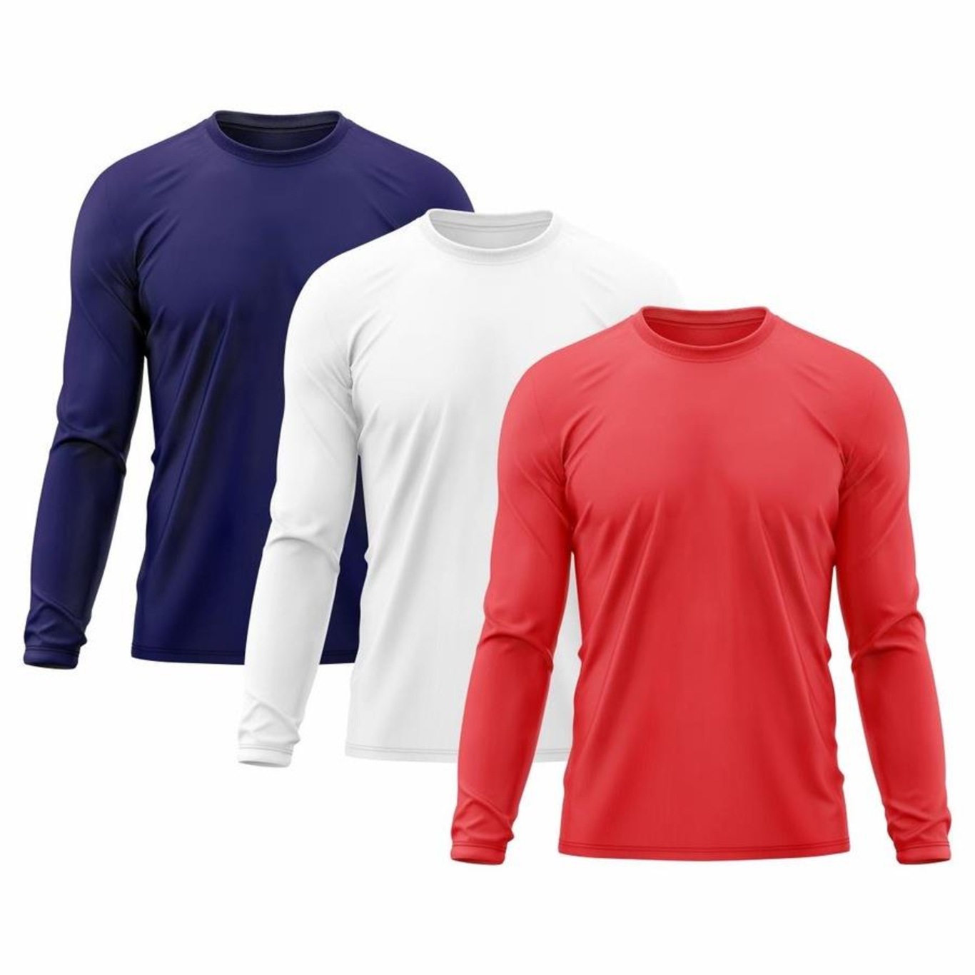 Kit 3x Camisas Térmicas Adriben Proteção Solar UV 50 - Masculina - Foto 1