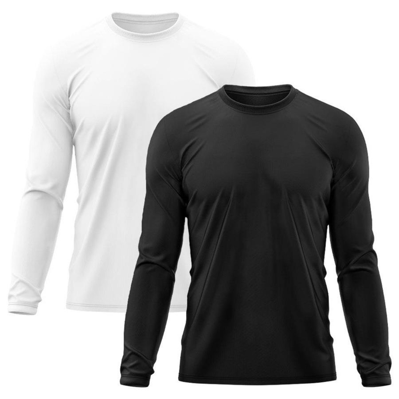 Kit 2x Camisas Térmicas Adriben Proteção Solar UV  50 - Masculina - Foto 1