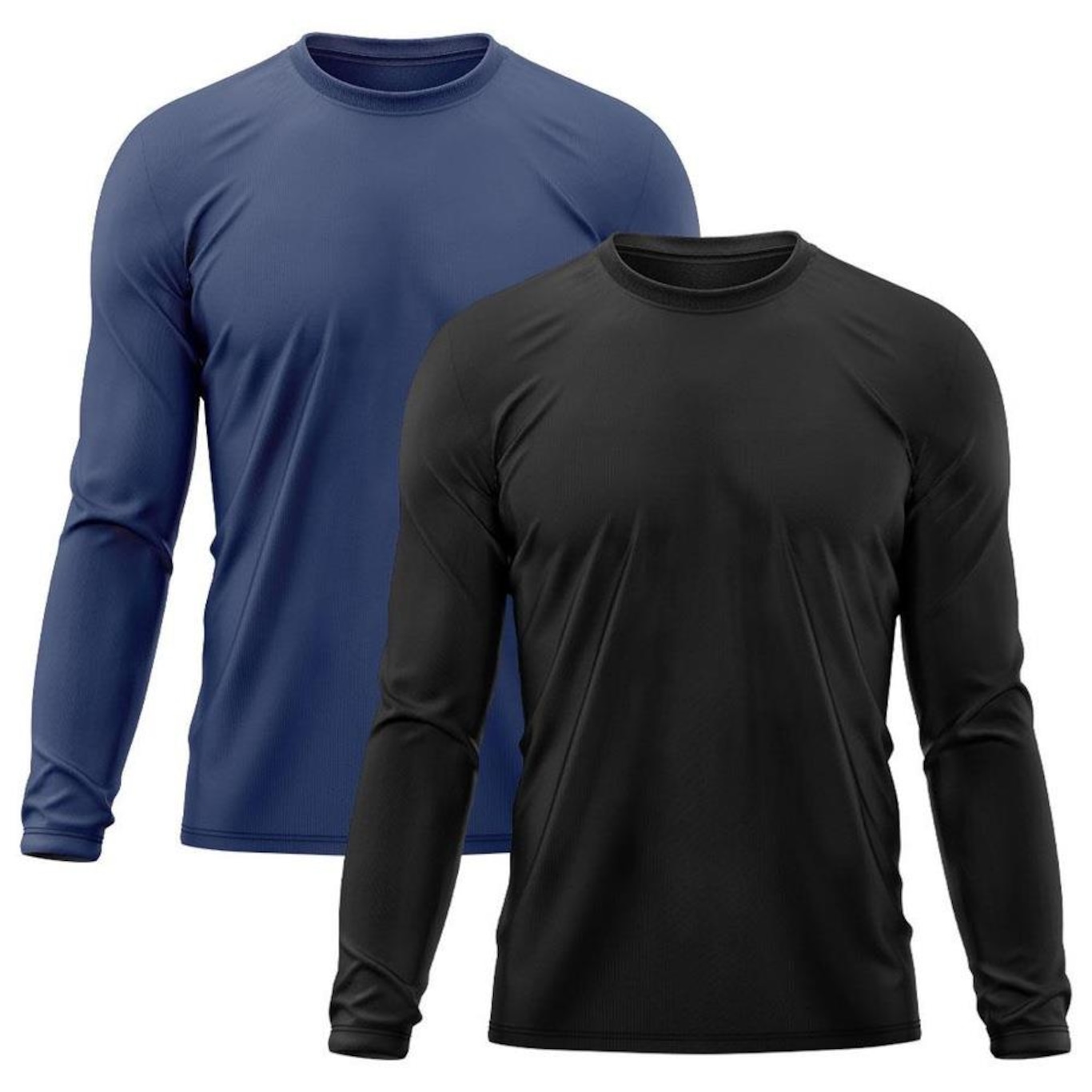 Kit 2x Camisas Térmicas Adriben Proteção Solar UV  50 - Masculina - Foto 1