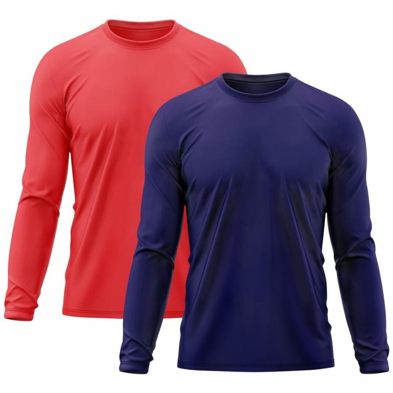 Kit 2x Camisas Térmicas Adriben Proteção Solar UV  50 - Masculina - Foto 1