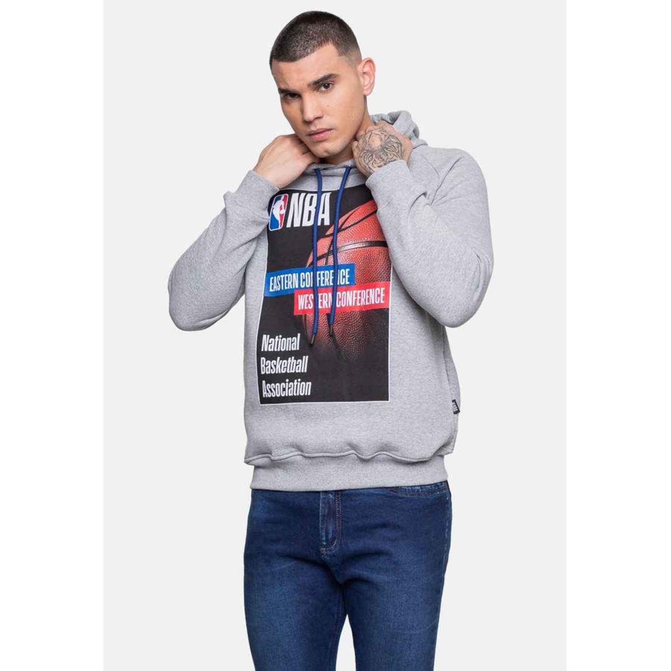 Blusão de Moletom com Capuz Nba Raglan Cover - Masculino - Foto 4