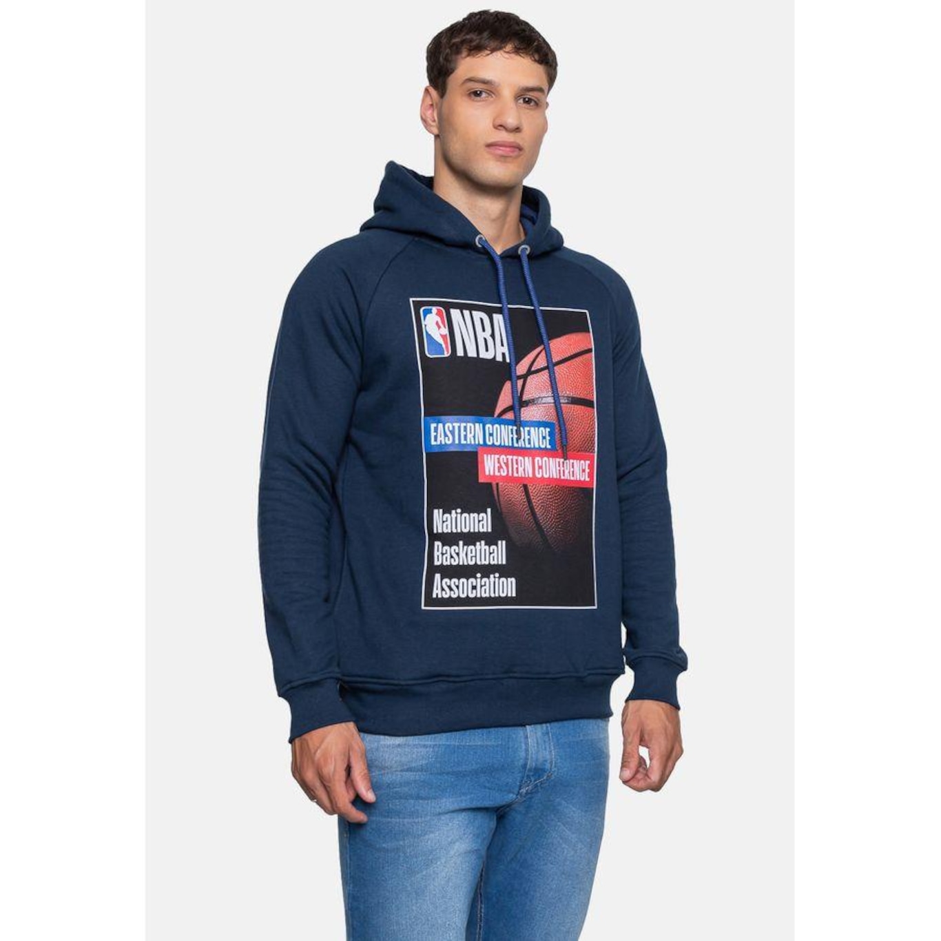 Blusão de Moletom com Capuz Nba Raglan Cover - Masculino - Foto 4