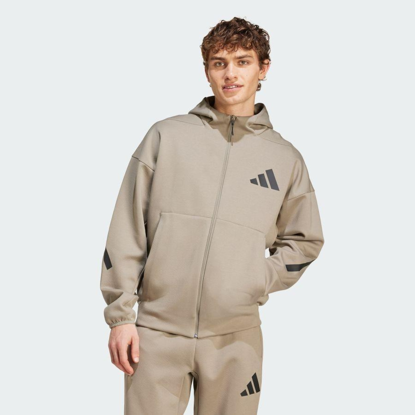 Jaqueta Capuz New adidas Z.N.E. Full-Zip adidas - Masculino - Foto 3