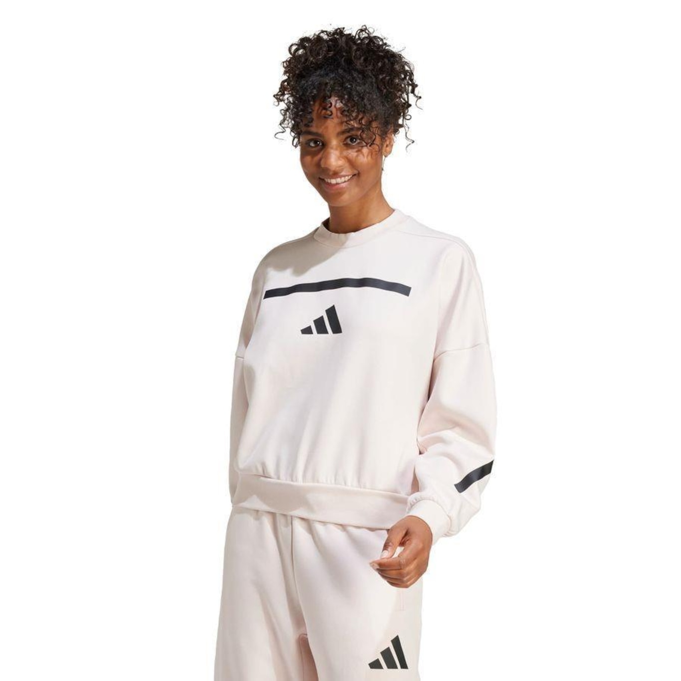 Blusão W Z.N.E. Swt adidas - Feminino - Foto 2