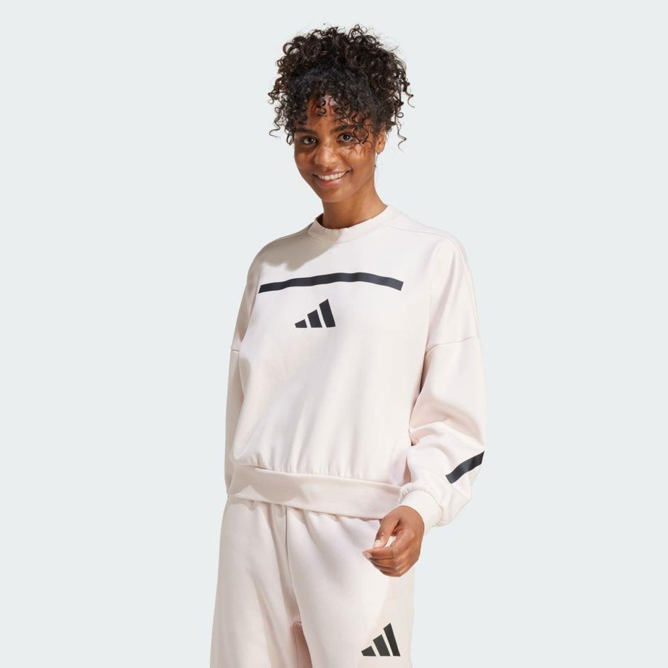 Blusão W Z.N.E. Swt adidas - Feminino - Foto 3