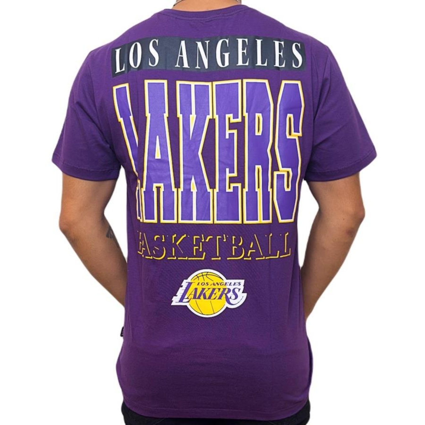 Camiseta Nba Los Angeles Lakers Basquete Logo  - Masculino - Foto 4