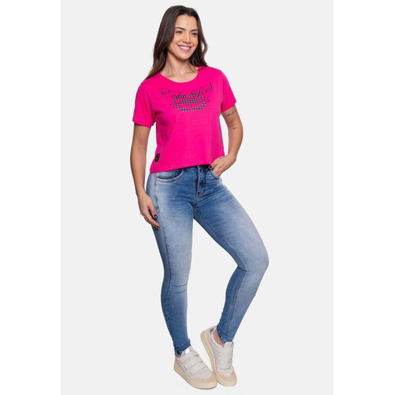 Blusa Cropped Ecko Pink - Feminina - Foto 5