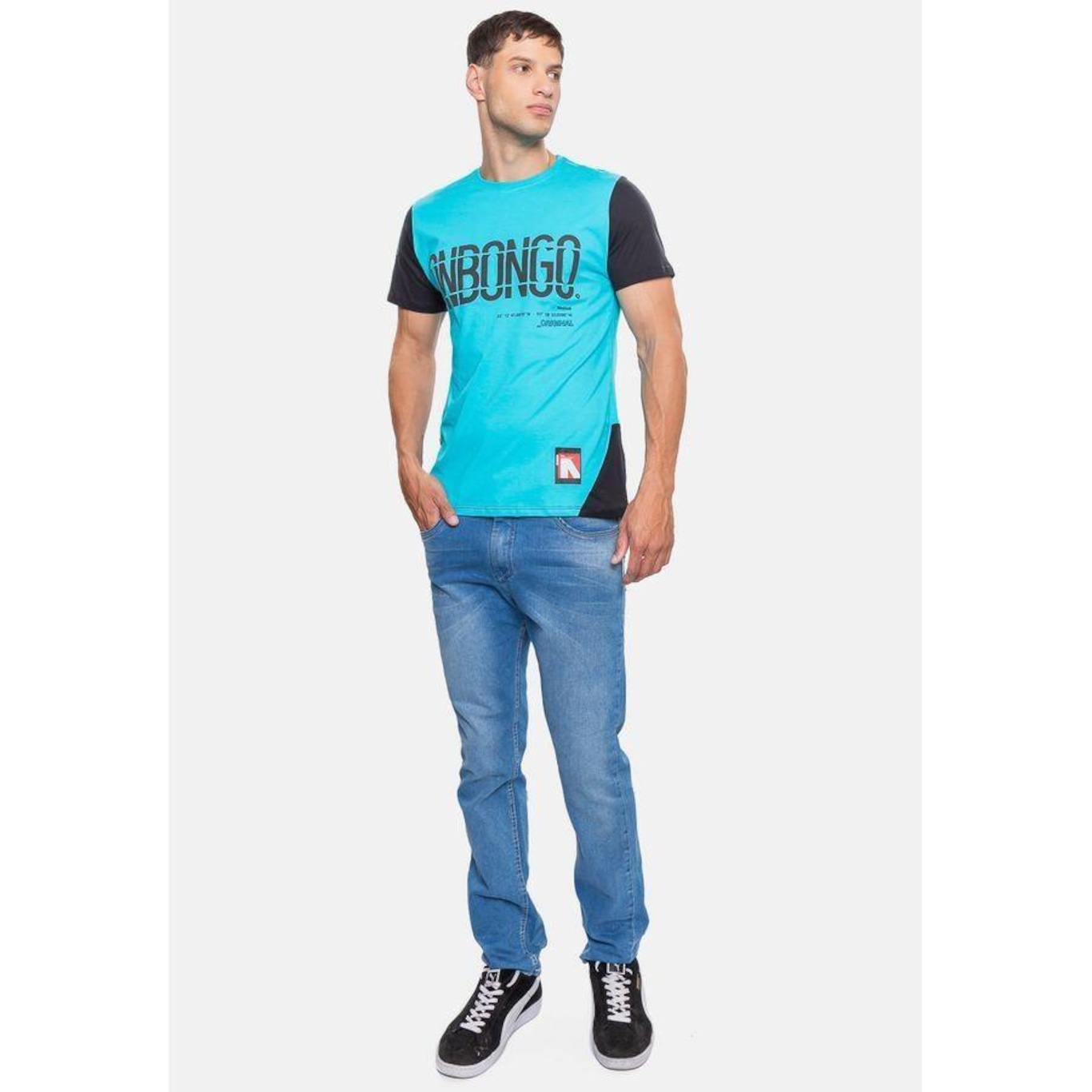 Camiseta Onbongo Turquesa - Masculina - Foto 2