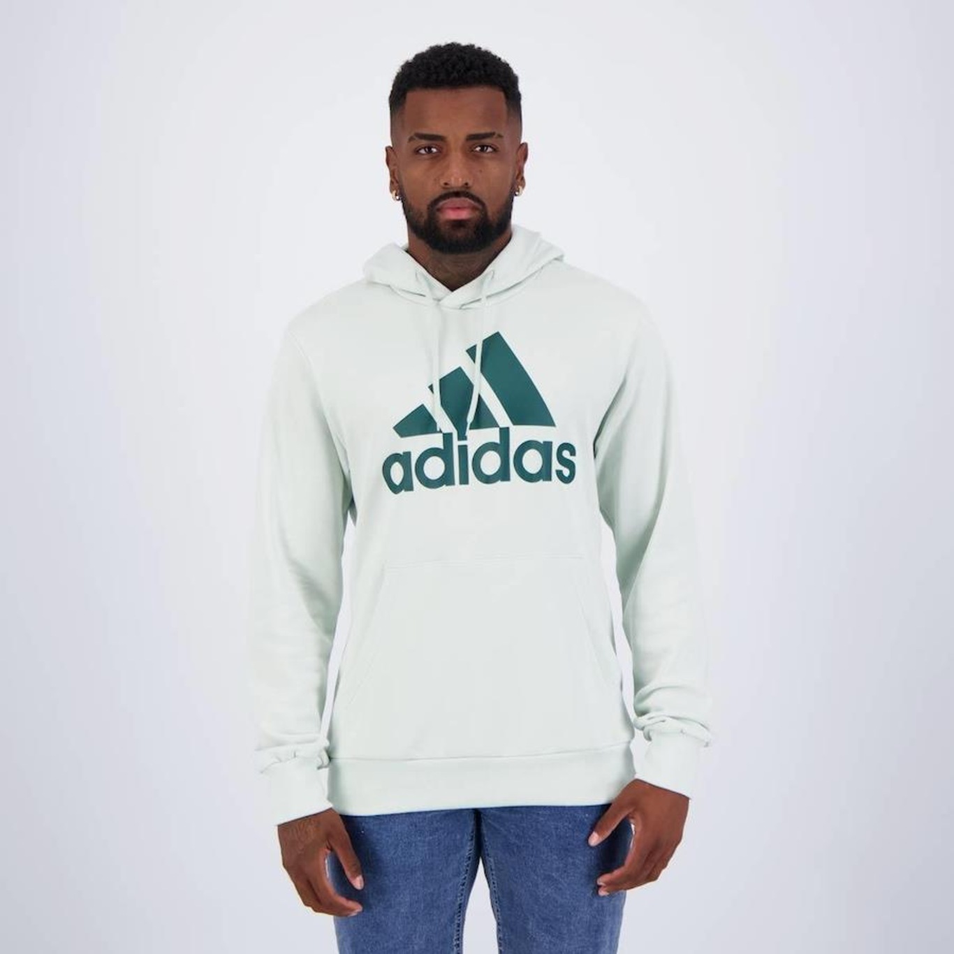 Blusão de Moletom adidas com Capuz Big Logo - Masculino - Foto 1