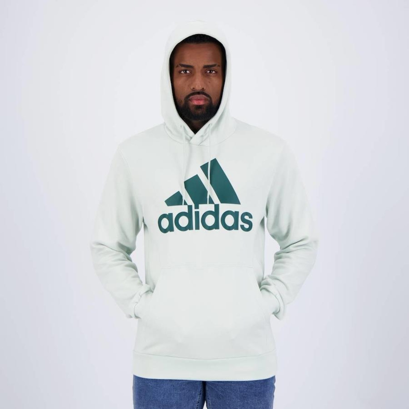 Blusão de Moletom adidas com Capuz Big Logo - Masculino - Foto 3