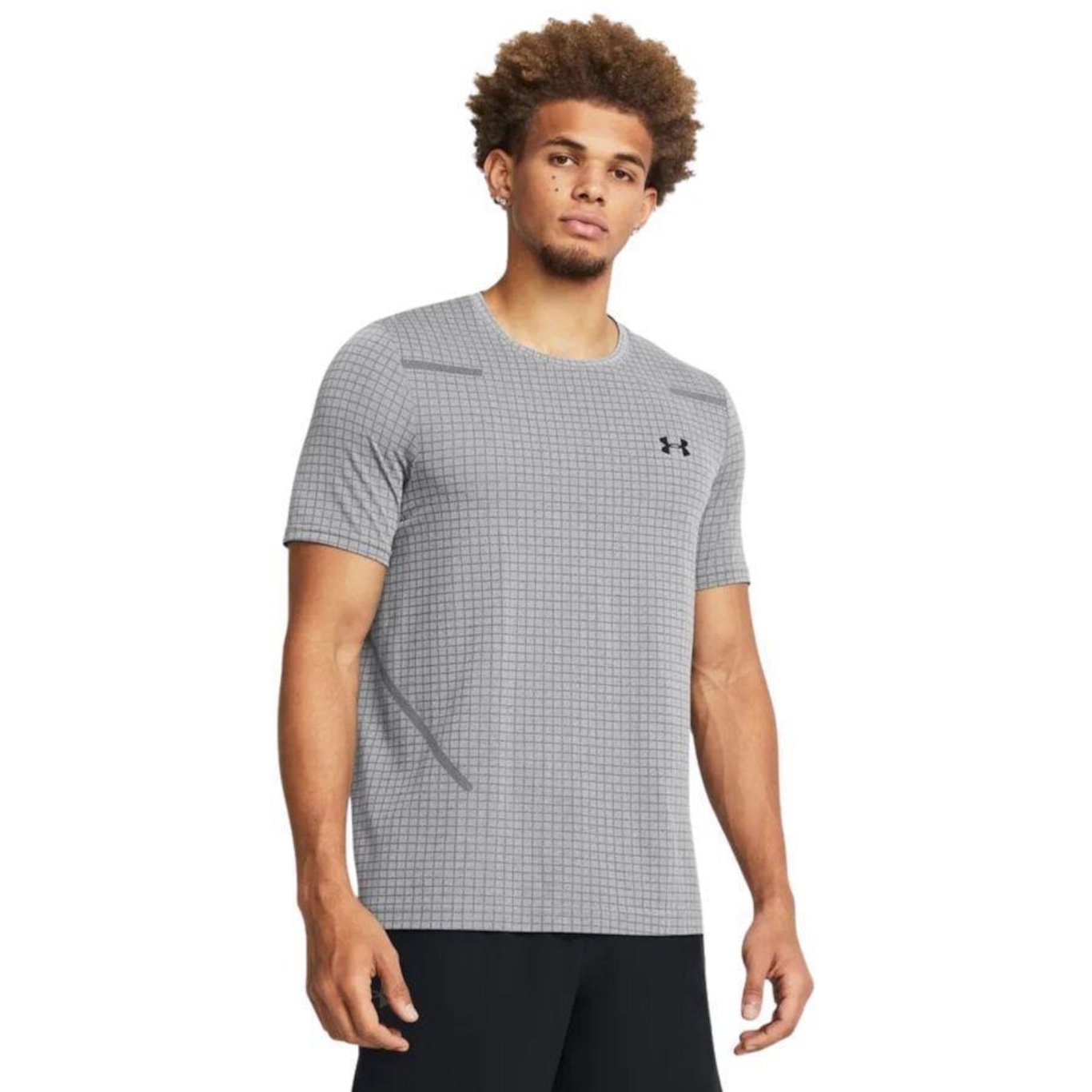 Camiseta Under Armour Seamless Grid - Masculina - Foto 4