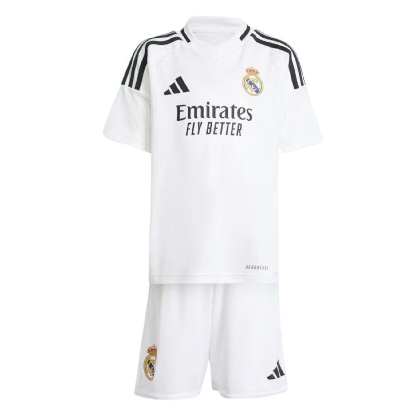 Conjunto Real Madrid I 2024/25 adidas - Infantil - Foto 1