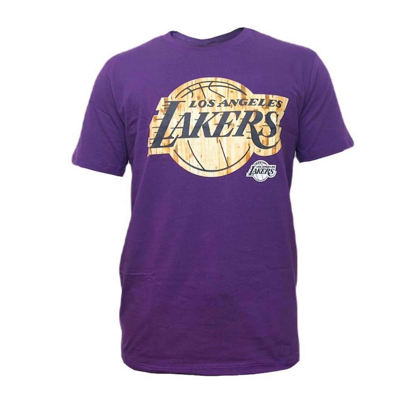 Camiseta Nba Los Angeles Lakers Wood Court - Masculina - Foto 1