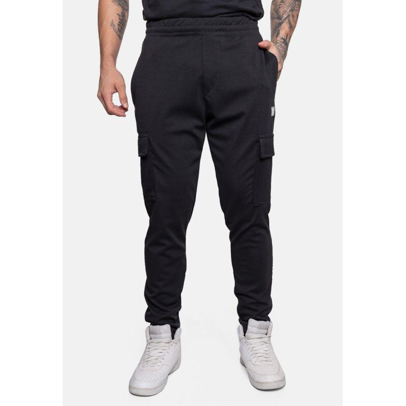 Calça de Moletom Hd Cargo - Masculina - Foto 1