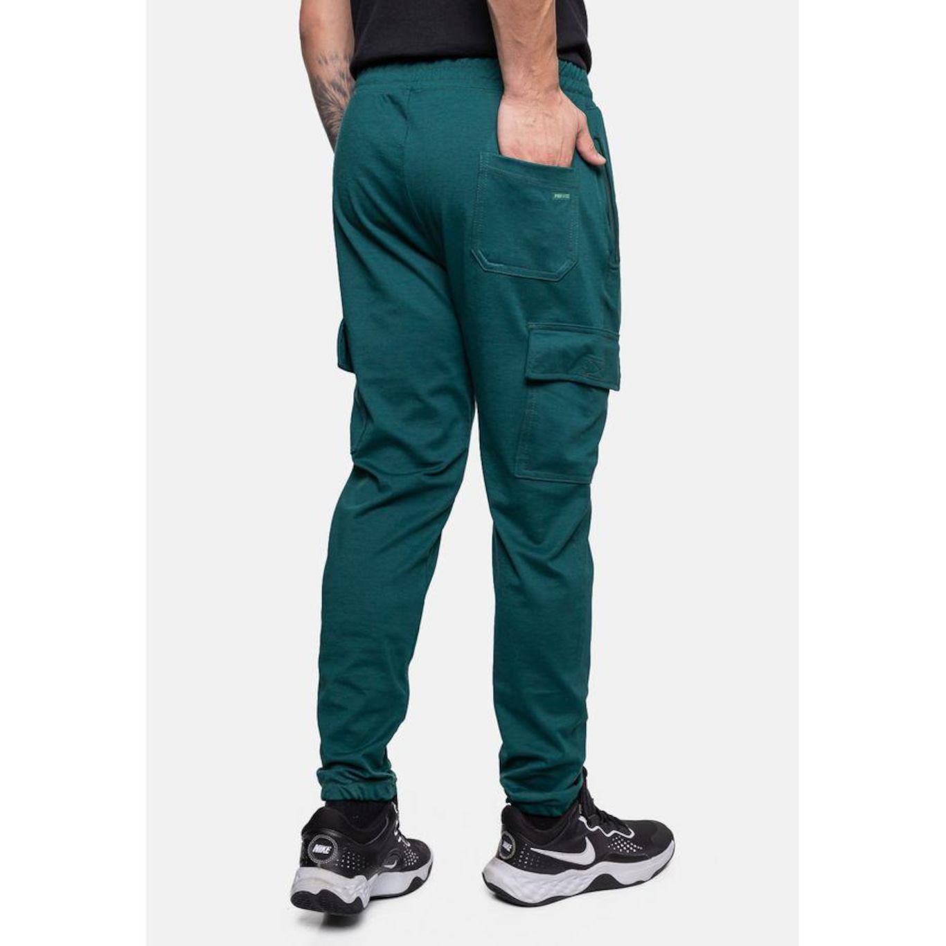 Calça de Moletom Hd Cargo Teal - Masculina - Foto 2