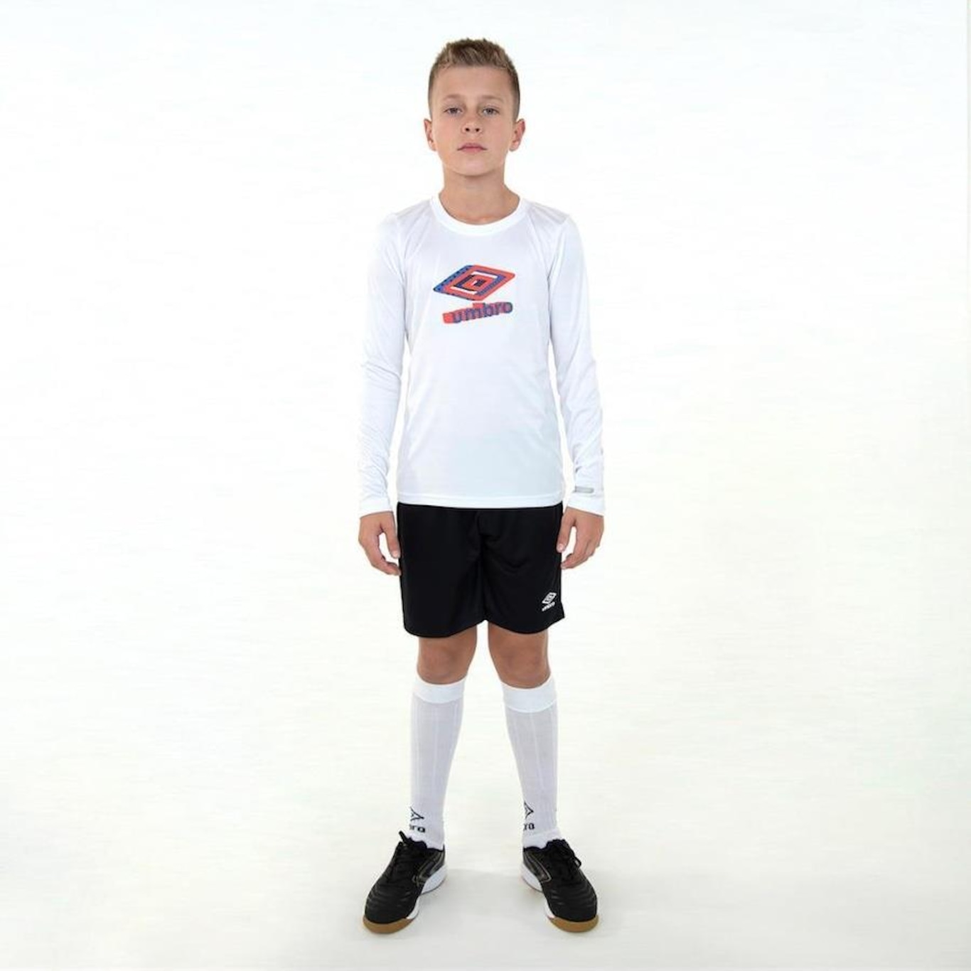 Camisa Manga Longa Umbro Basic Uv - Infantil - Foto 4