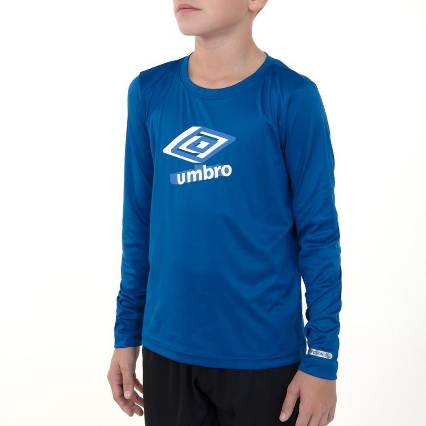 Camisa Manga Longa Umbro Basic Uv - Infantil - Foto 6