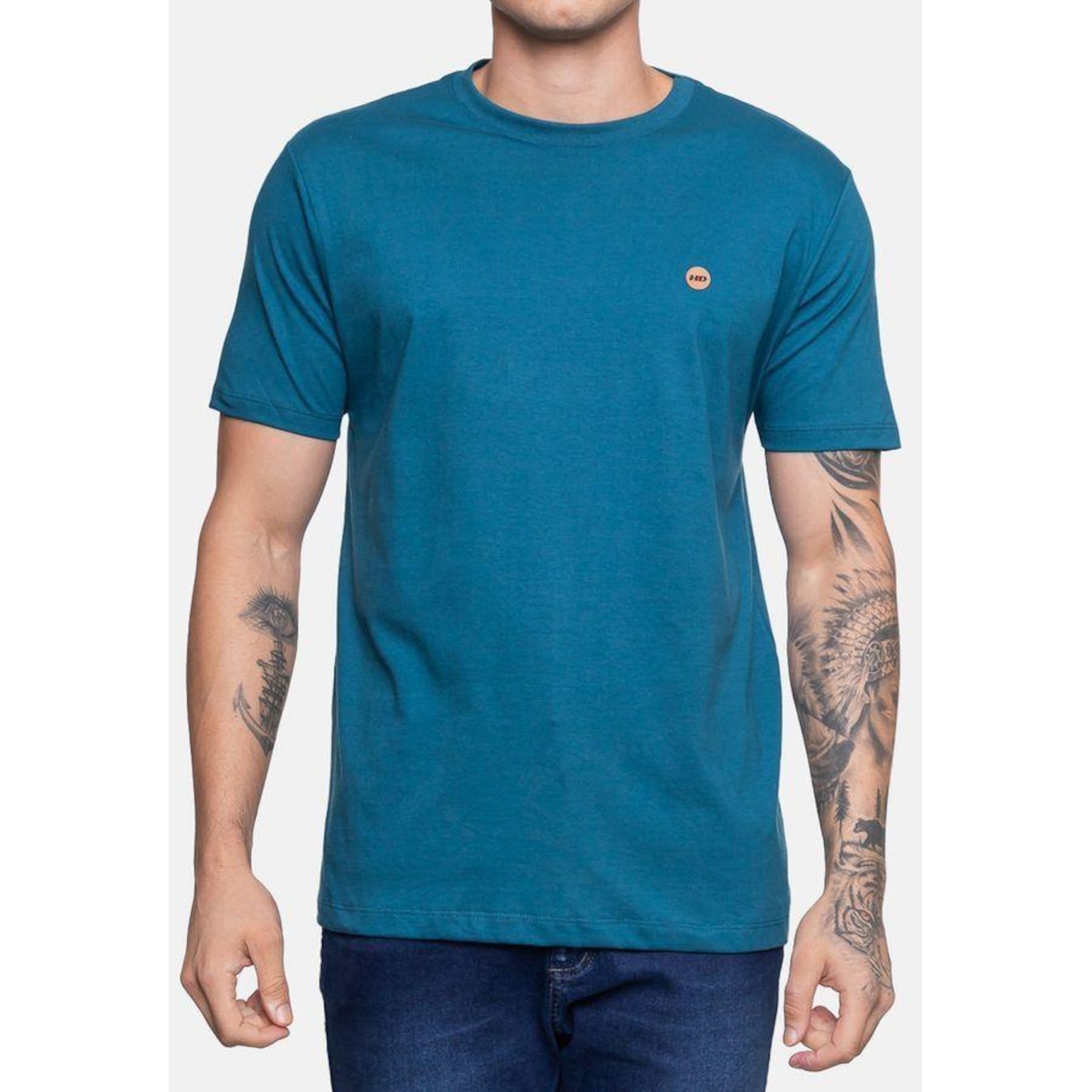 Camiseta Hd Circle Wave Azul Tempestade - Masculina - Foto 2