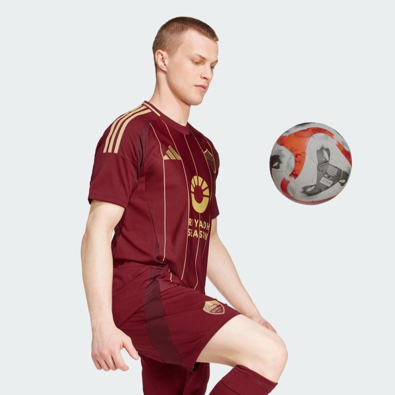 Camisa 1 As Roma 24/25 adidas - Masculina - Foto 6