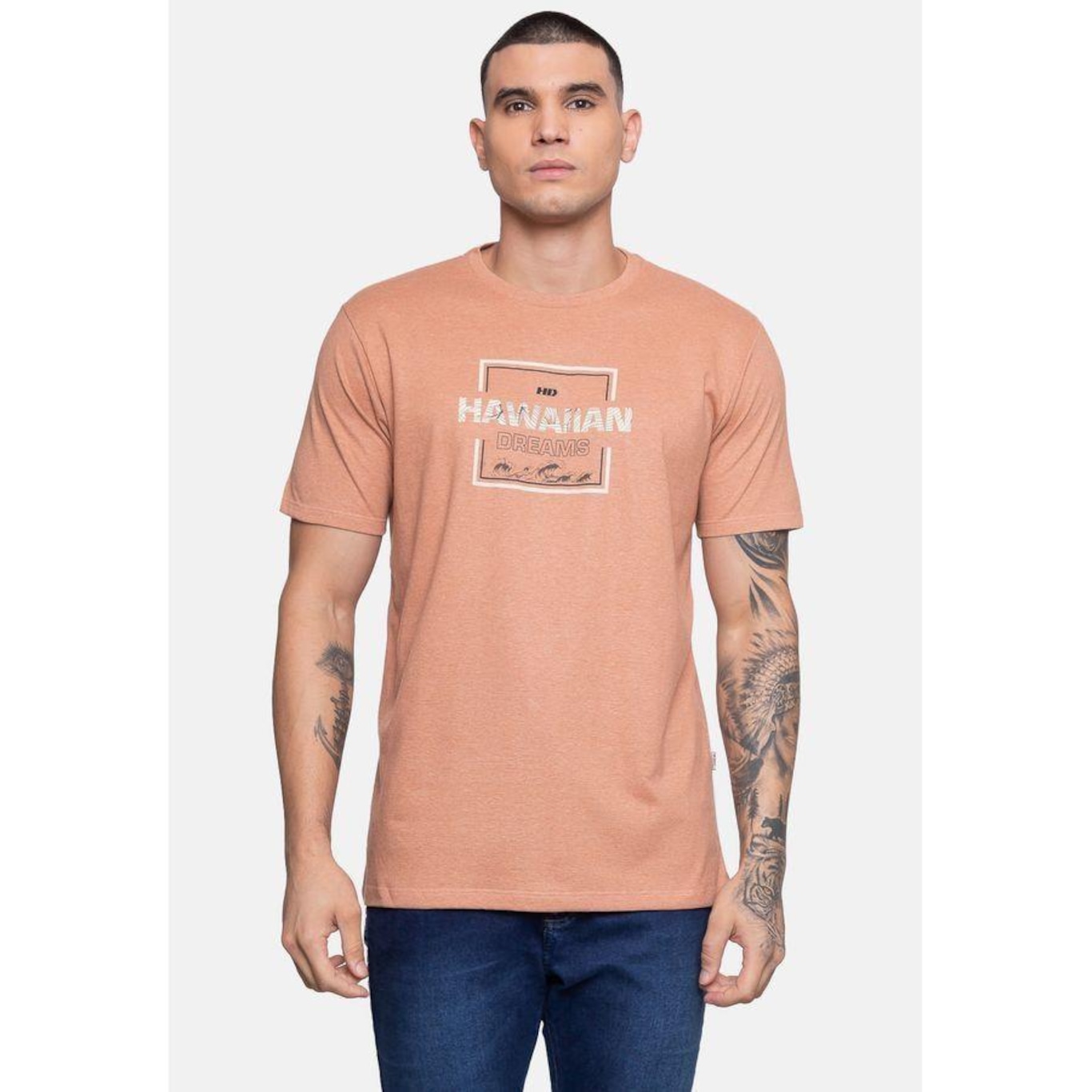 Camiseta Hd Hawa Mescla - Masculina - Foto 1