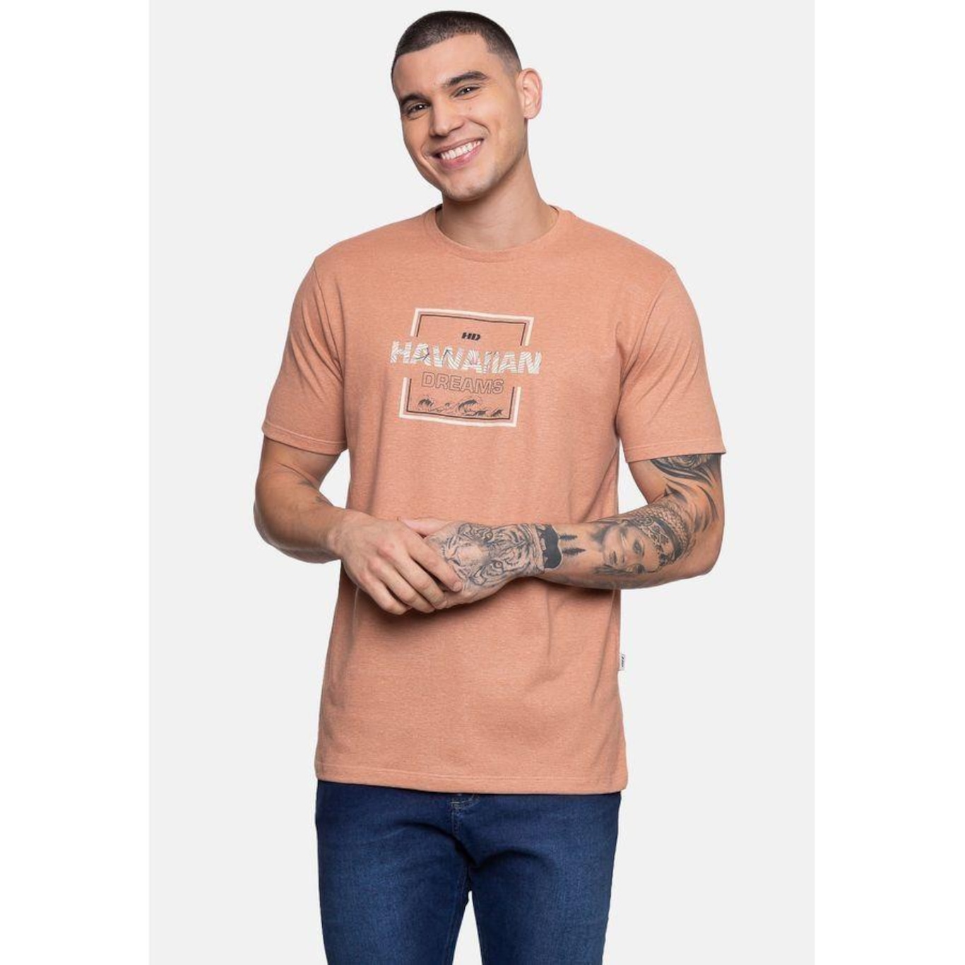 Camiseta Hd Hawa Mescla - Masculina - Foto 4