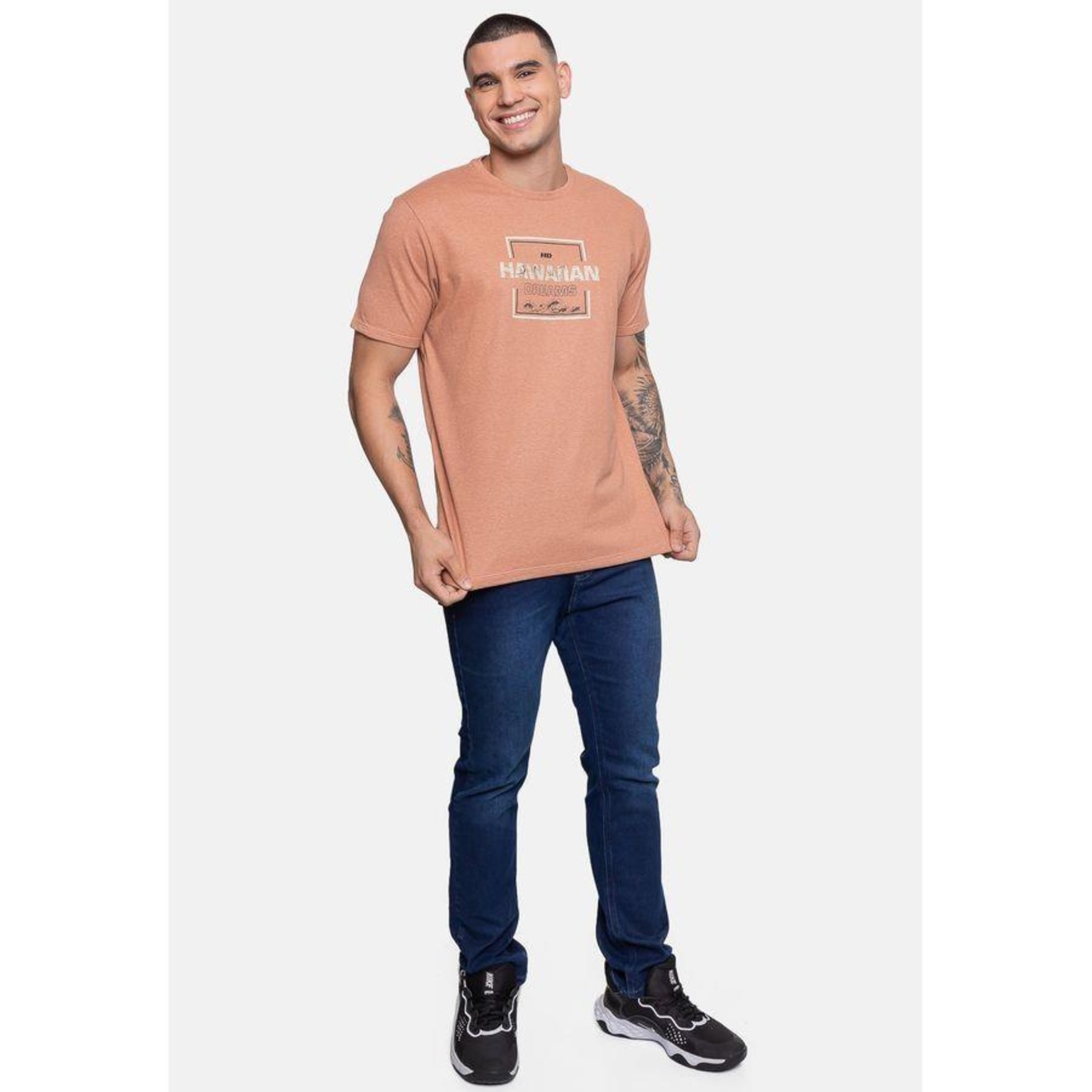 Camiseta Hd Hawa Mescla - Masculina - Foto 5