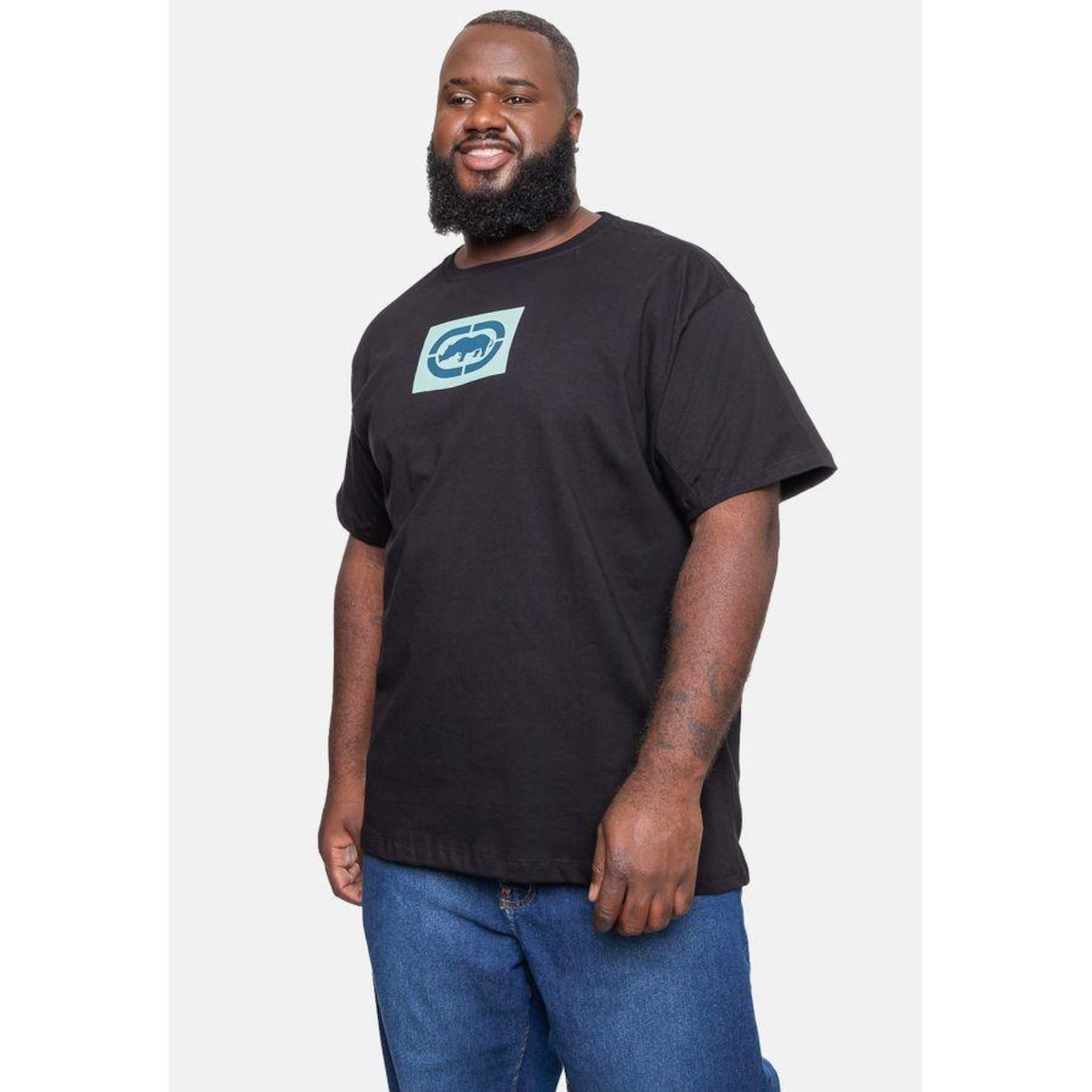 Camiseta Ecko Plus Size Micro Preta - Ecko - Masculino - Foto 5