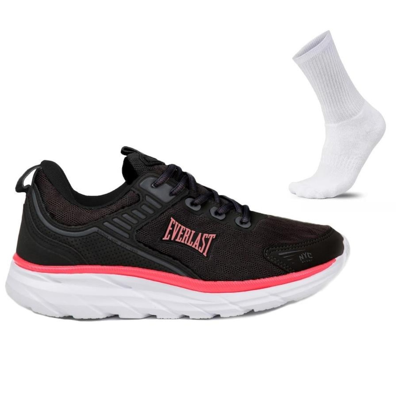 Kit Tênis Everlast Modelo Alpha Sefa180 + Meia - Feminino - Foto 1