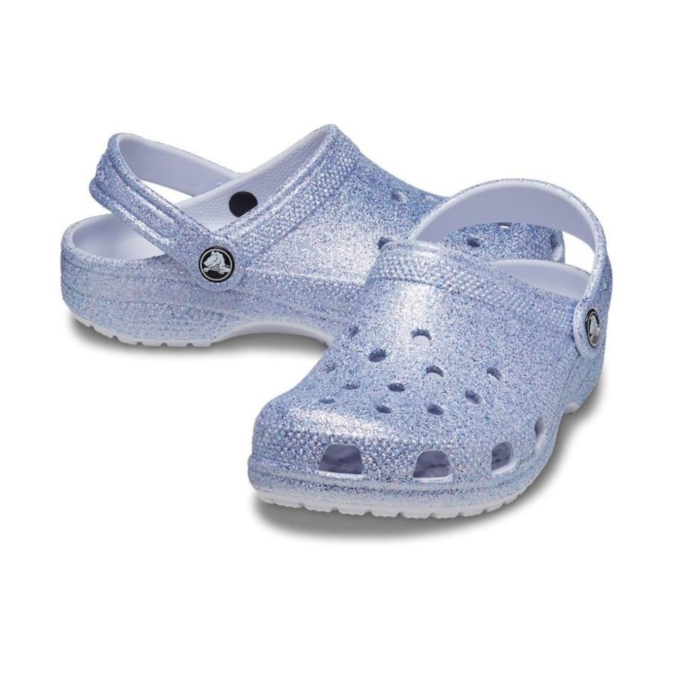 Sandália Crocs Classic Clog Glitter Frosted Glitter - Infantil - Foto 4