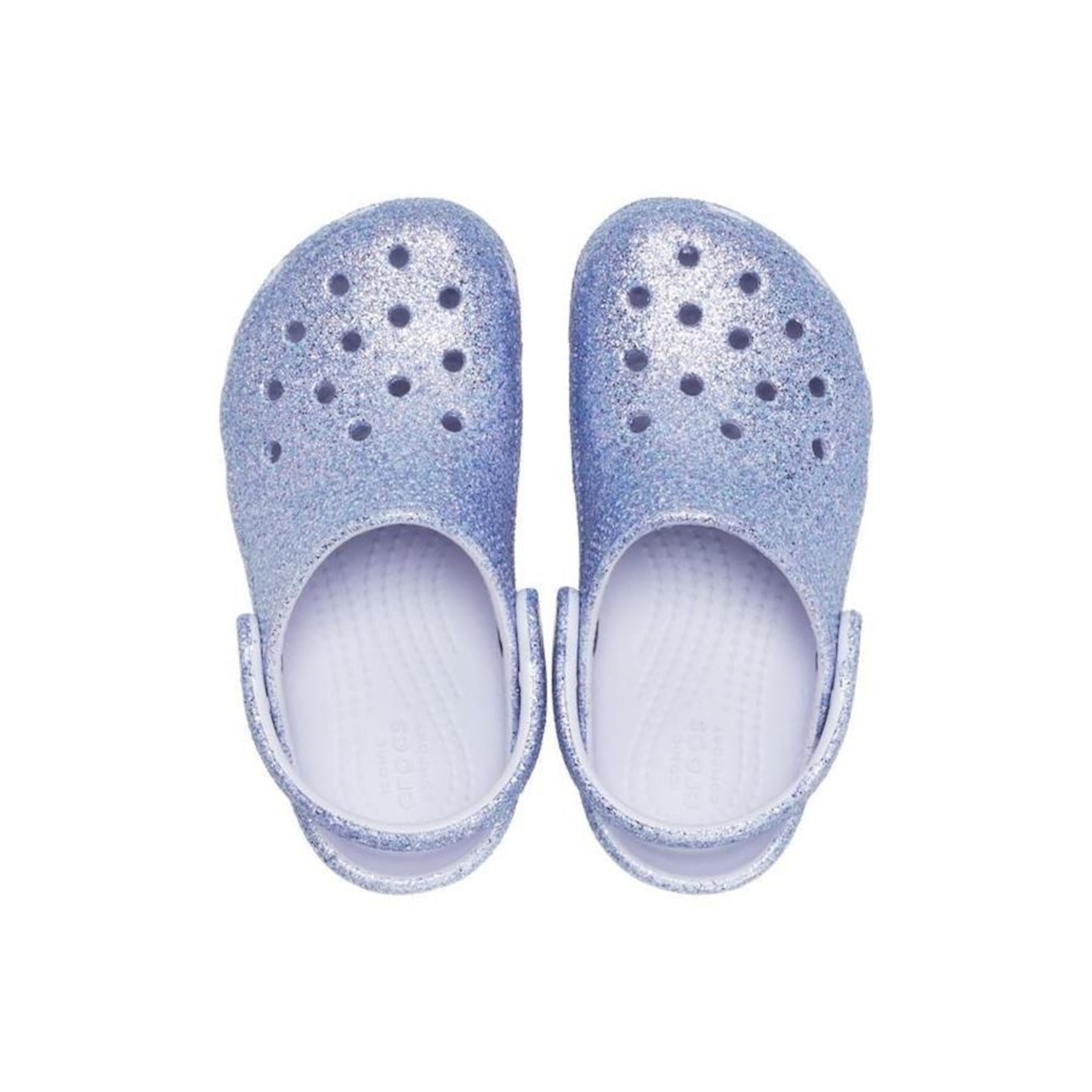 Sandália Crocs Classic Clog Glitter Frosted Glitter - Infantil - Foto 5