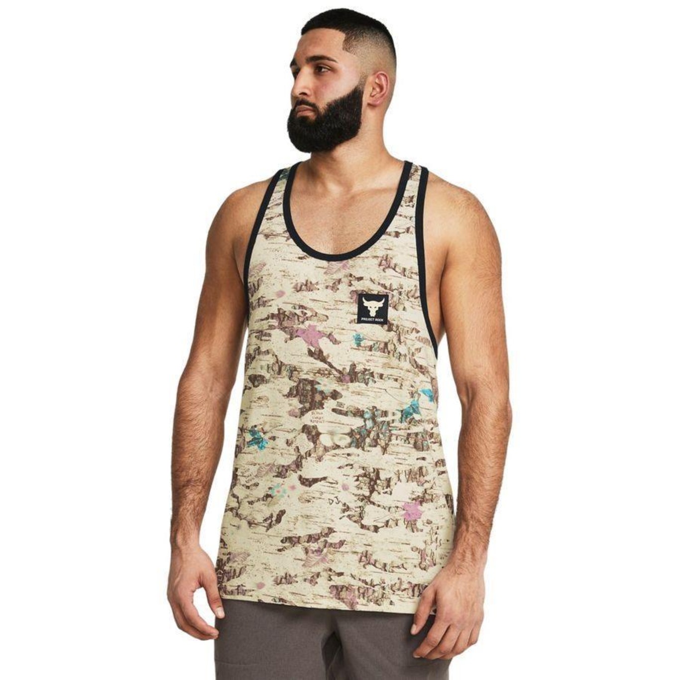 Camiseta Regata Under Armour Project Rock Camo Graphic - Masculina - Foto 1