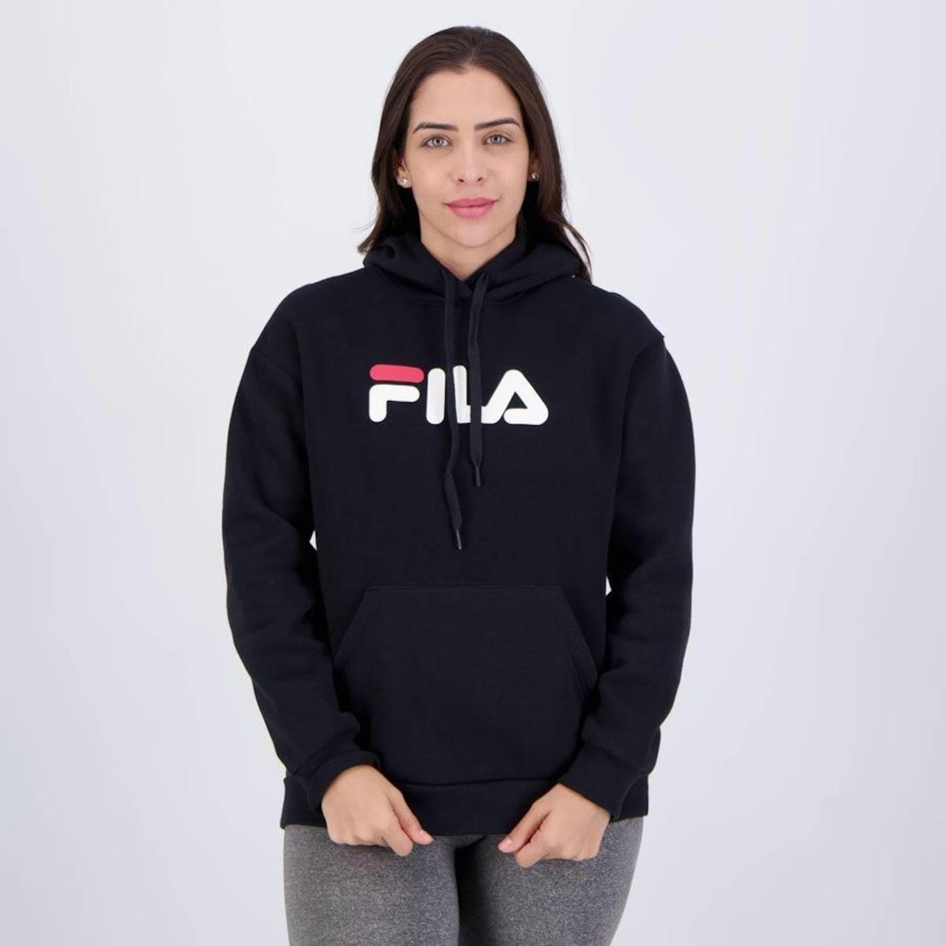 Blusão de Moletom com Capuz Fila Letter Winter - Feminino - Foto 1