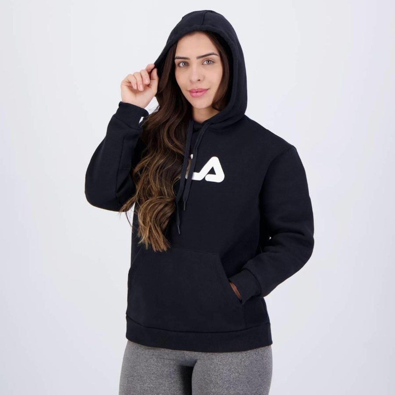 Blusão de Moletom com Capuz Fila Letter Winter - Feminino - Foto 2