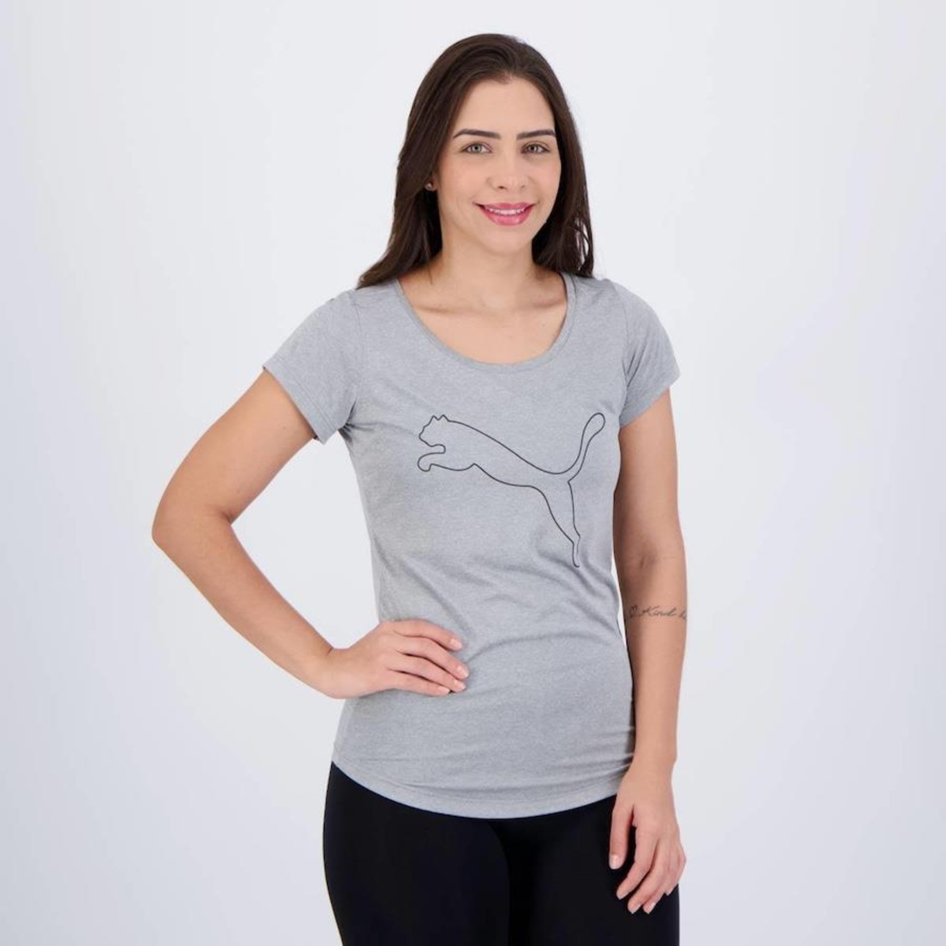 Camiseta Puma Performance Heather Cat - Feminina - Foto 2