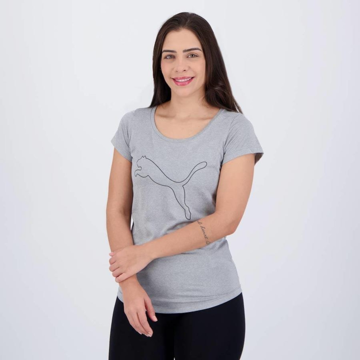 Camiseta Puma Performance Heather Cat - Feminina - Foto 3