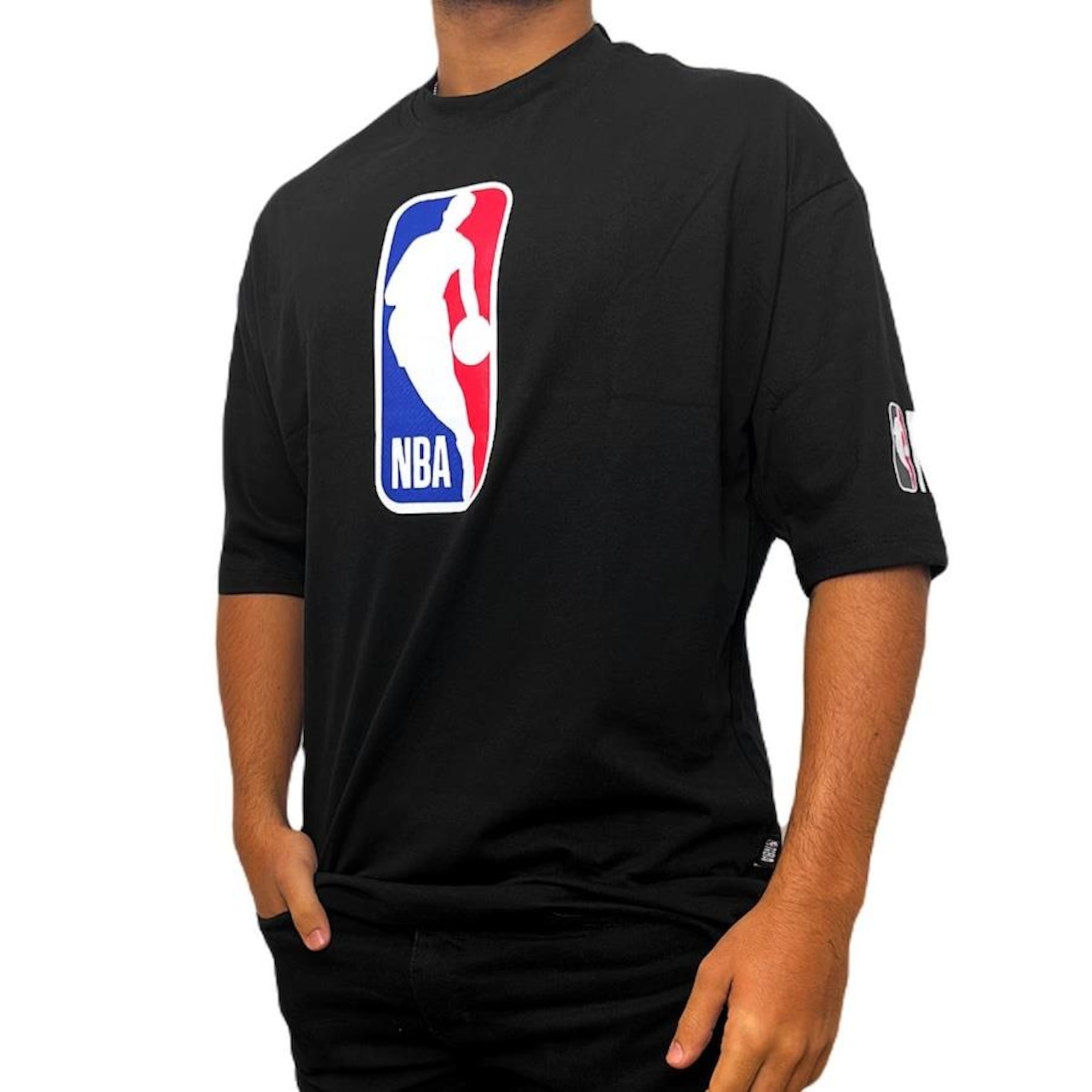 Camiseta Nba Oversized Logoman - Masculina - Foto 1