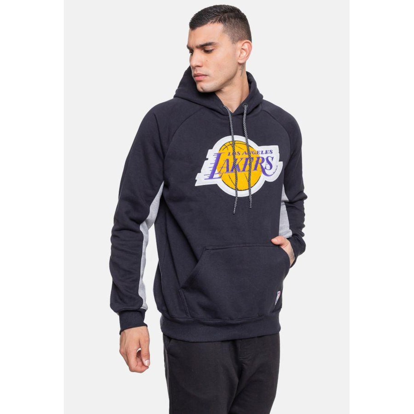 Blusão de Moletom com Capuz Nba Chenille Los Angeles Lakers - Masculino - Foto 4