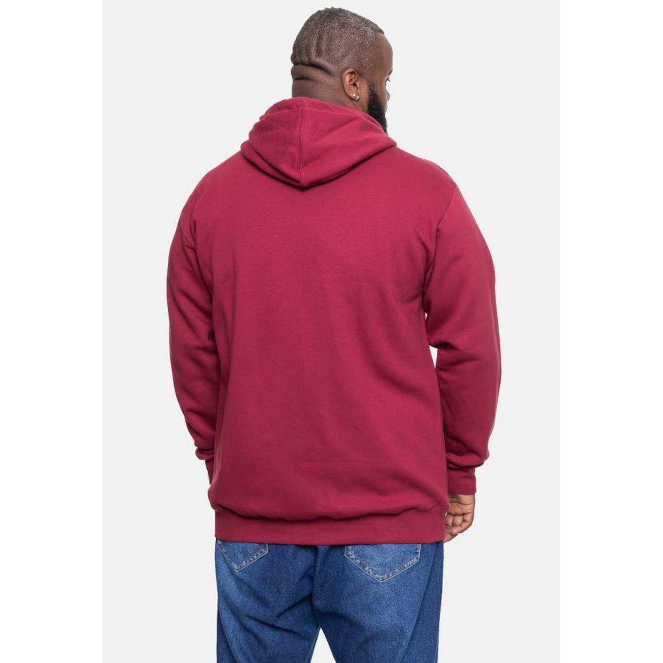 Blusão de Moletom com Capuz  Hd Plus Size Canguru Trip Chamberry - Masculino - Foto 2