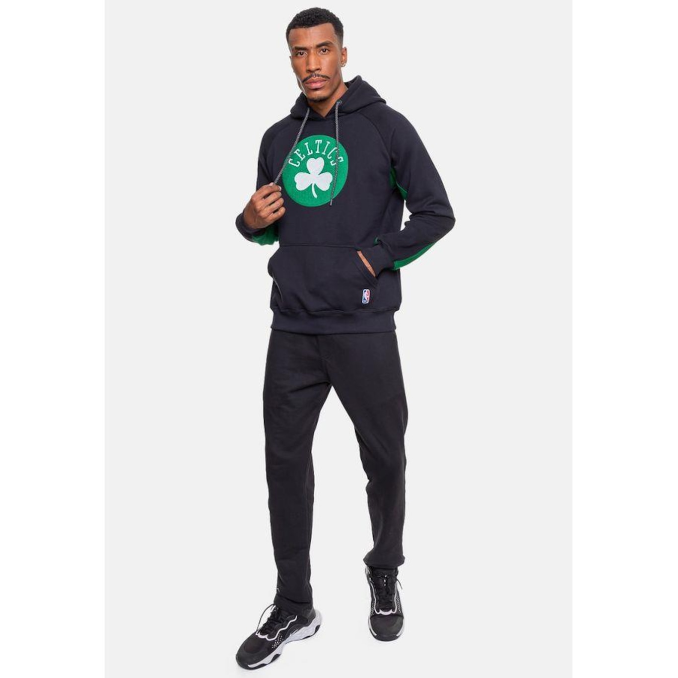 Blusão de Moletom com Capuz Nba Chenille Boston Celtics - Masculino - Foto 5