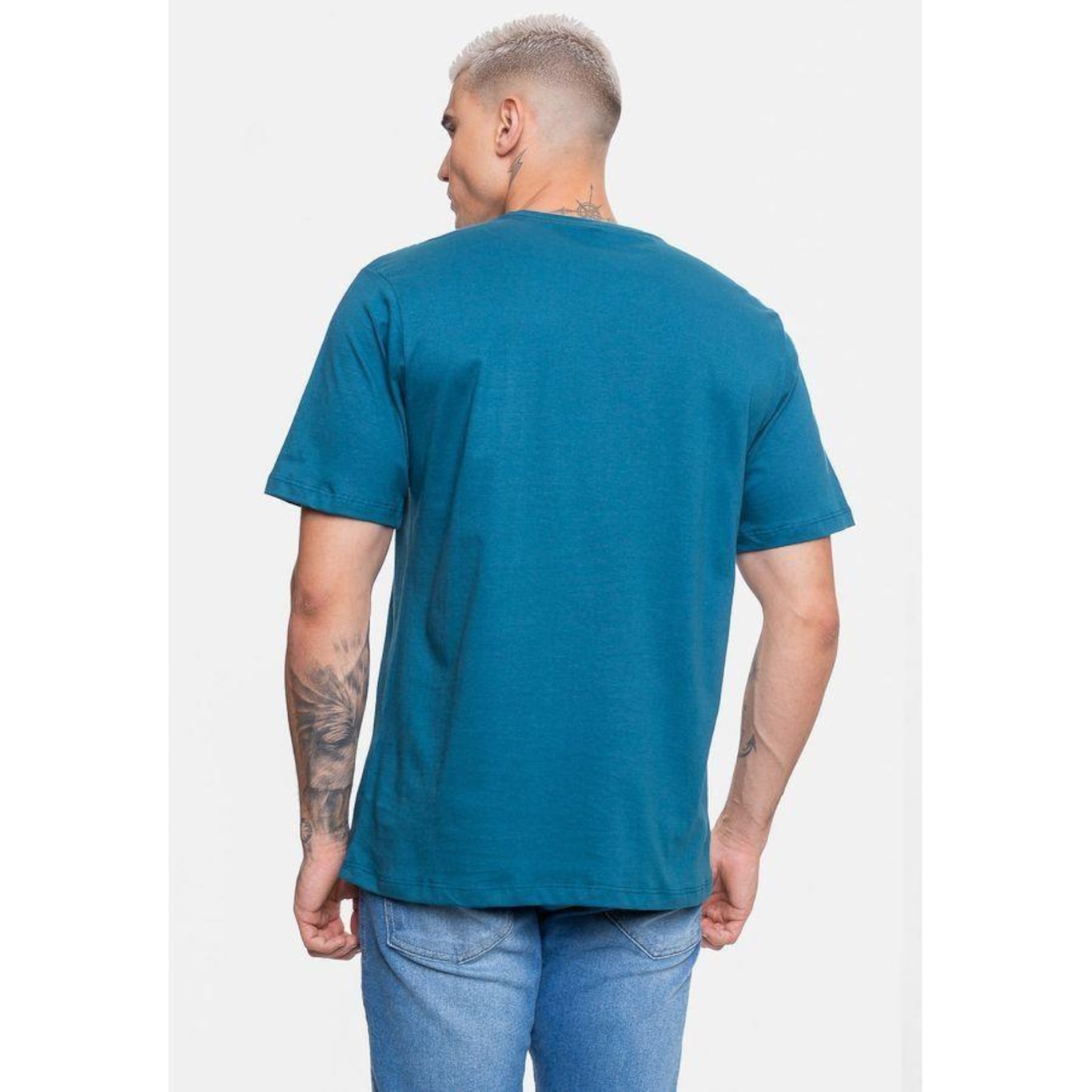 Camiseta Fatal Fashion Basic Masculina Hololens Azul Tempestade - Fatal - Masculino - Foto 3