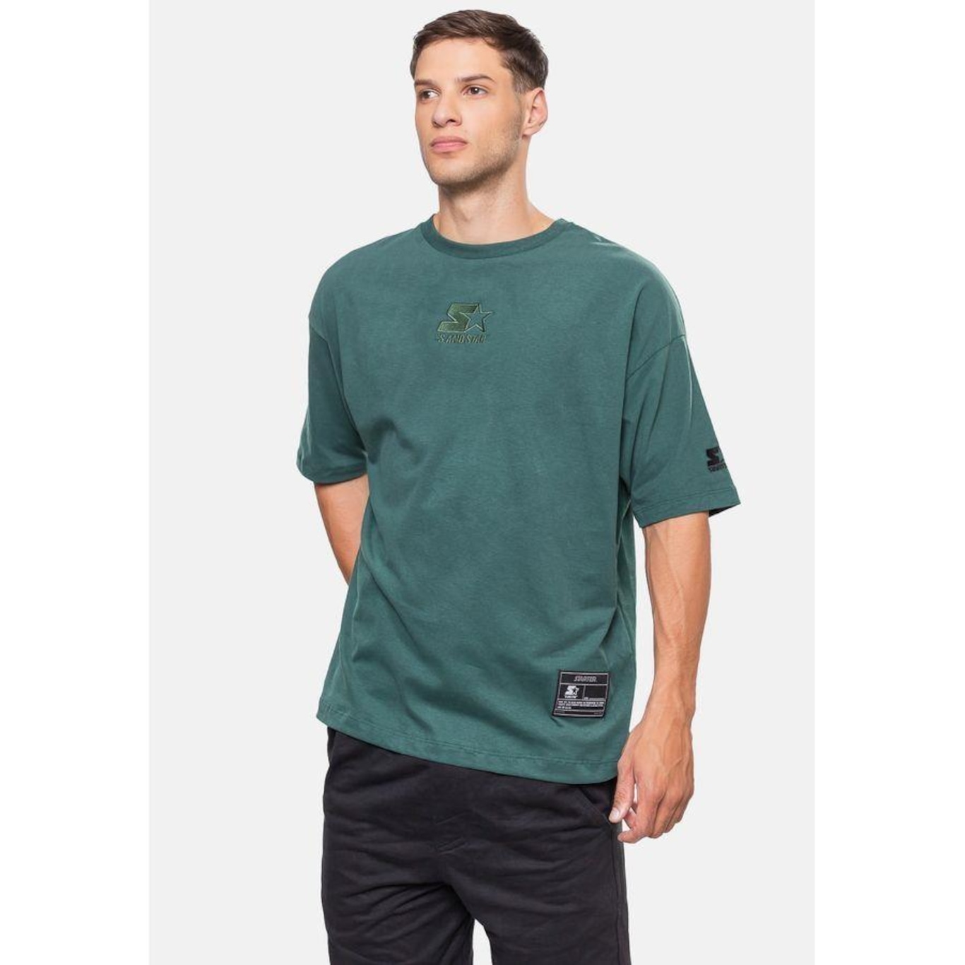 Camiseta Starter Oversized Teal - Masculina - Foto 4