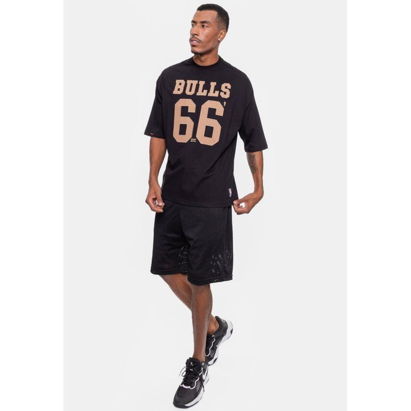 Camiseta Nba Number Twill Chicago Bulls - Masculina - Foto 4