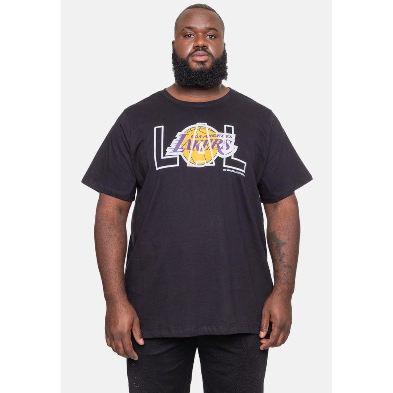 Camiseta Nba Plus Size City2City Los Angeles Lakers - Masculina - Foto 1