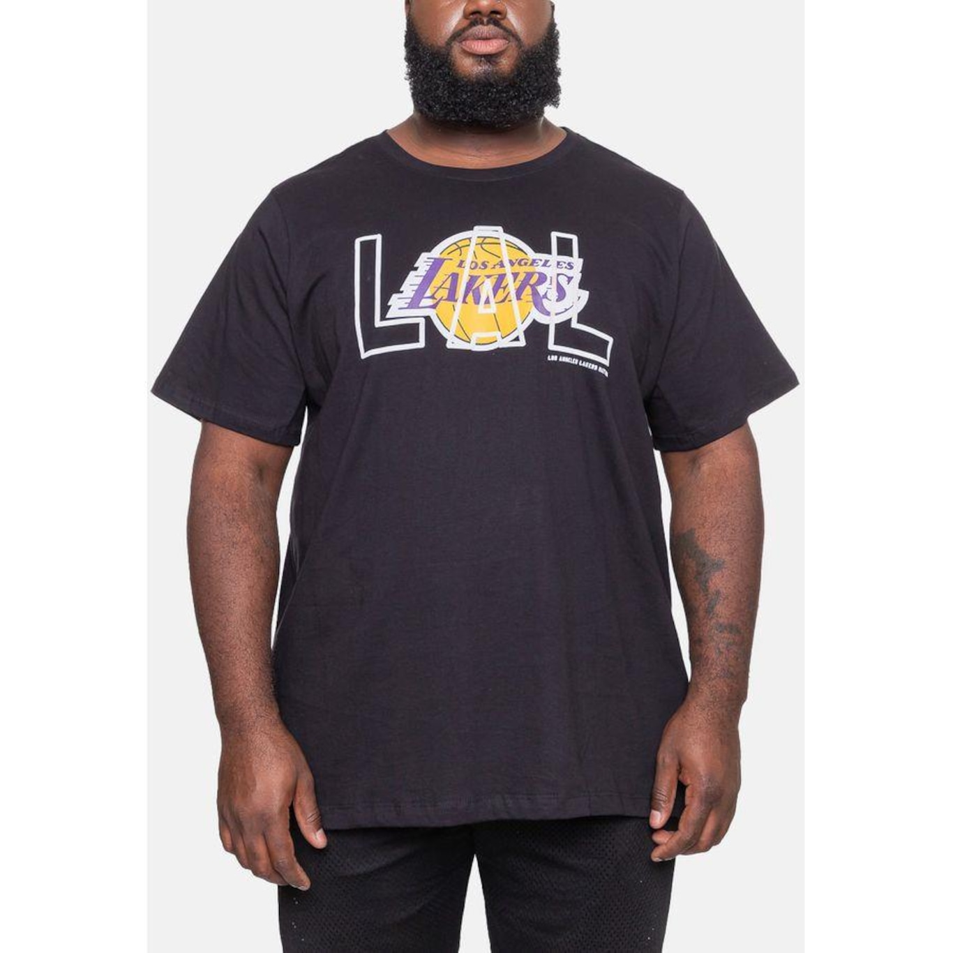 Camiseta Nba Plus Size City2City Los Angeles Lakers - Masculina - Foto 3