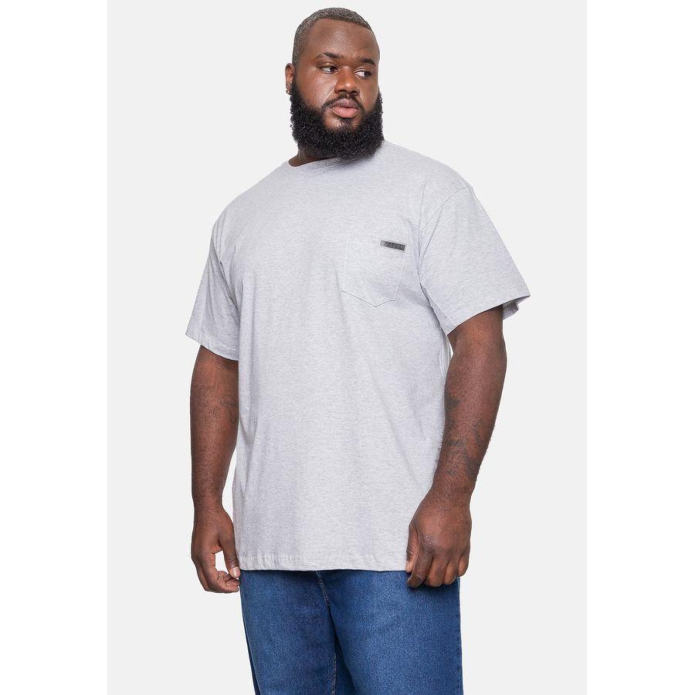 Camiseta Fatal Fashion Basic Plus Size Climber Gelo Mescla - Fatal - Masculino - Foto 2