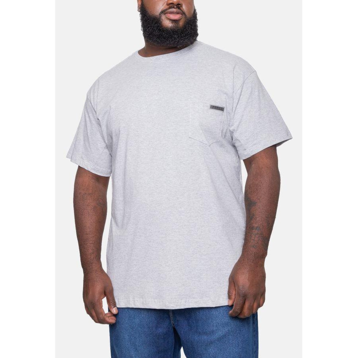 Camiseta Fatal Fashion Basic Plus Size Climber Gelo Mescla - Fatal - Masculino - Foto 4