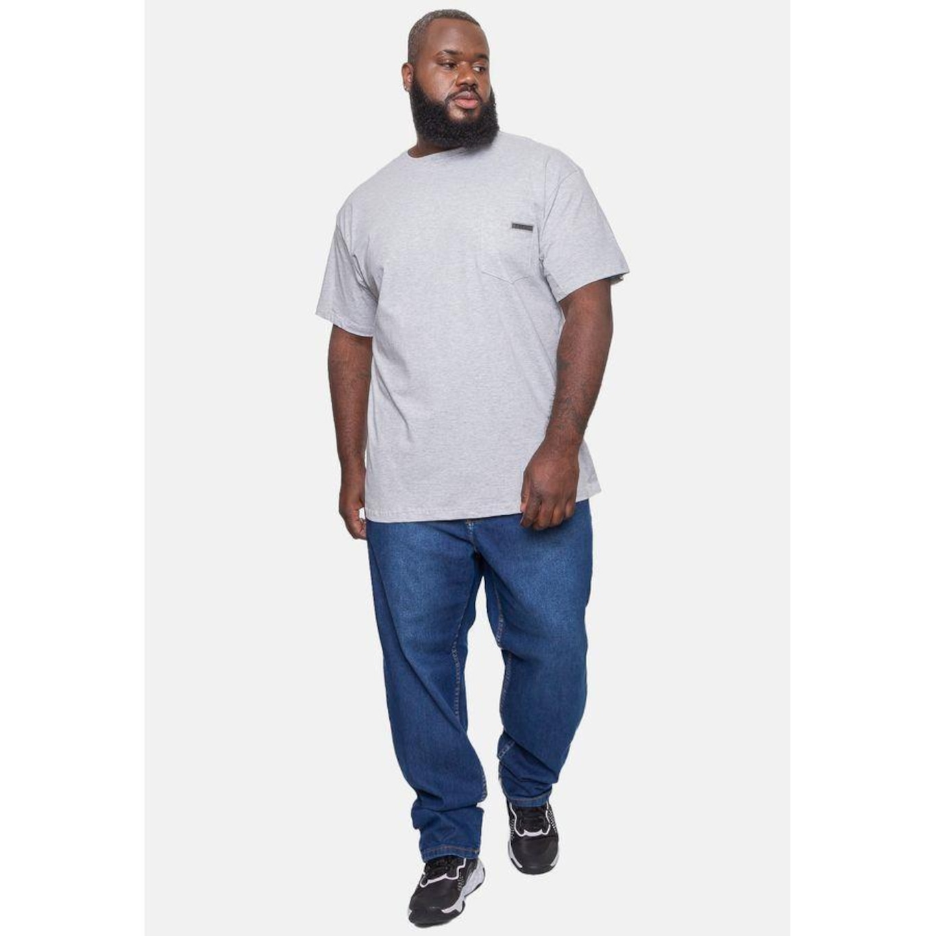 Camiseta Fatal Fashion Basic Plus Size Climber Gelo Mescla - Fatal - Masculino - Foto 5